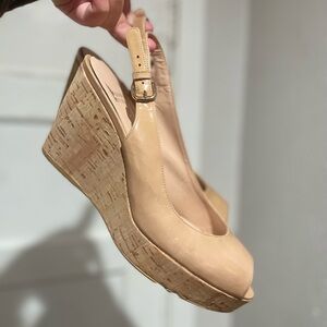 Stuart Weitzman Tan Wedge Shoes